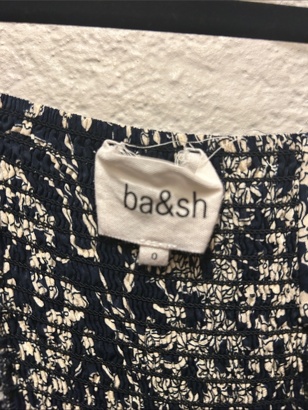 ba&sh Navy and White Floral Midi Dress - Picture 2 of 7
